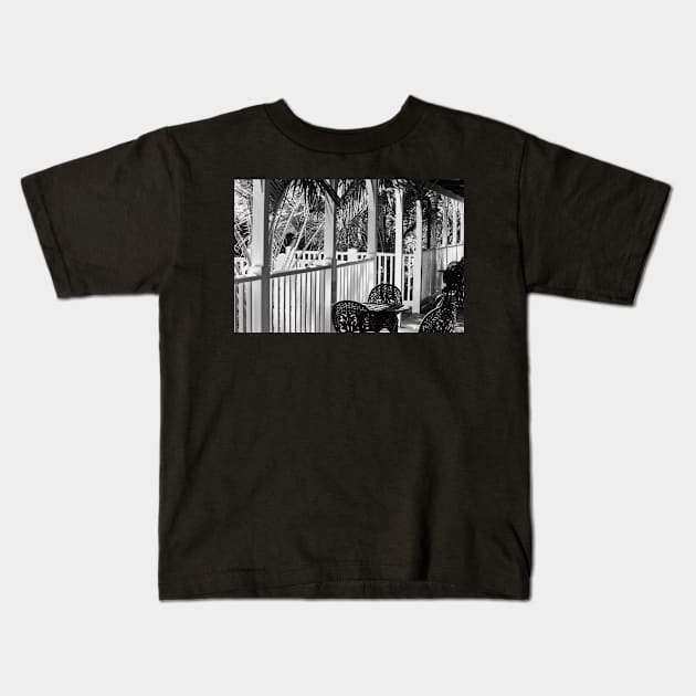 Tea on the Veranda Kids T-Shirt by InspiraImage